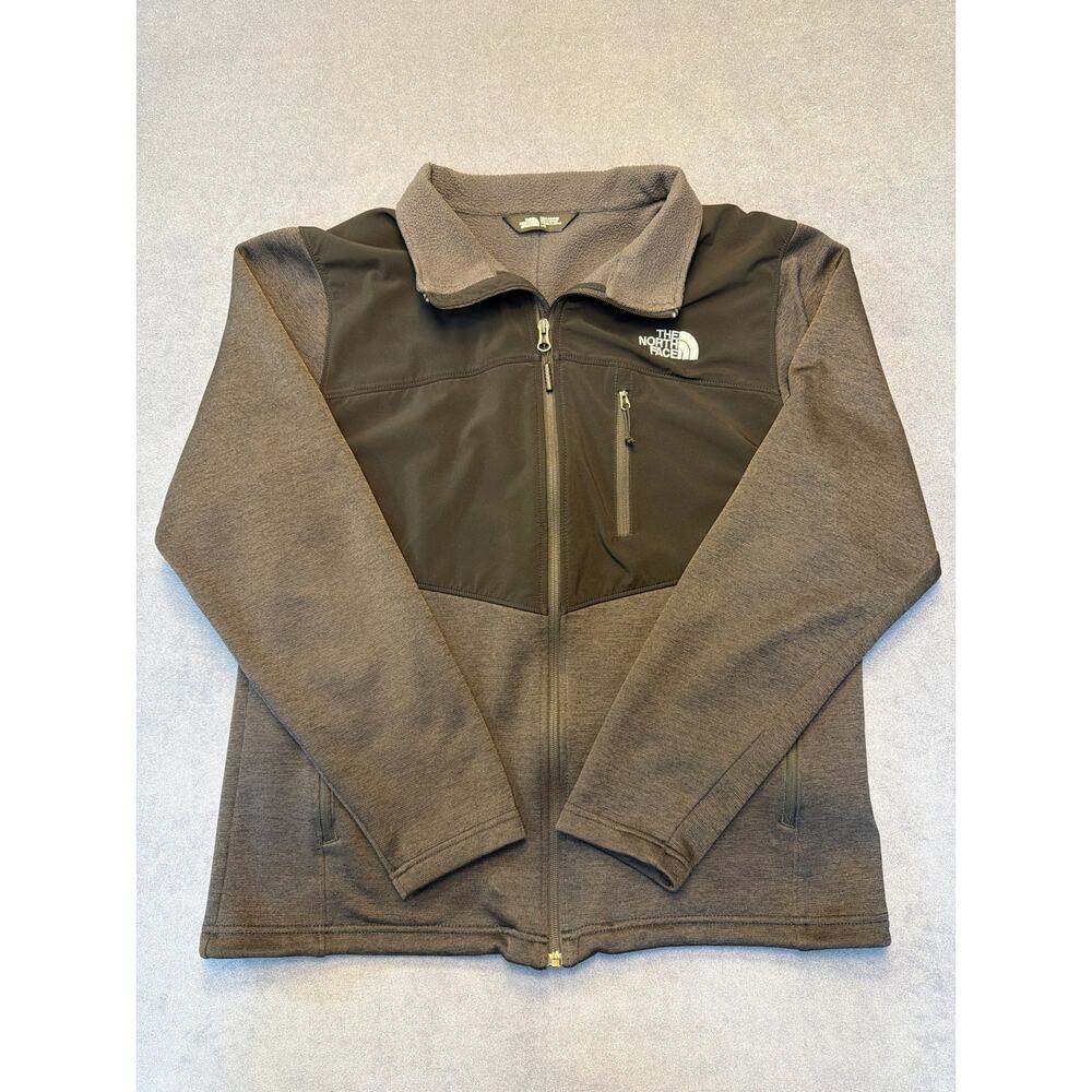Men's North Face Gray & Black Full Zip Jacket Size LG